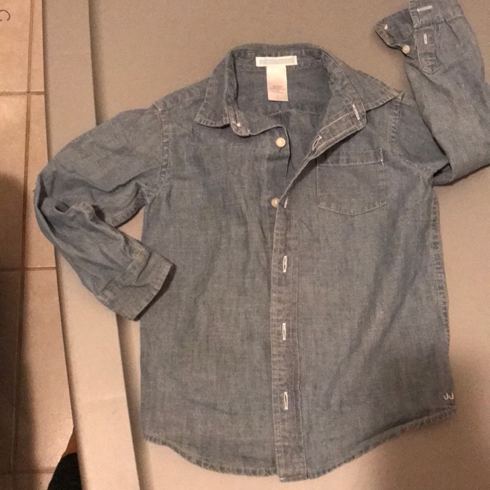 Janie and Jack denim Long sleeve button down